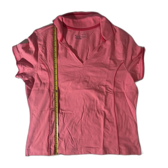 Tek Gear Women’s XL Short Sleeve Polo Pink - Picture 5 of 10